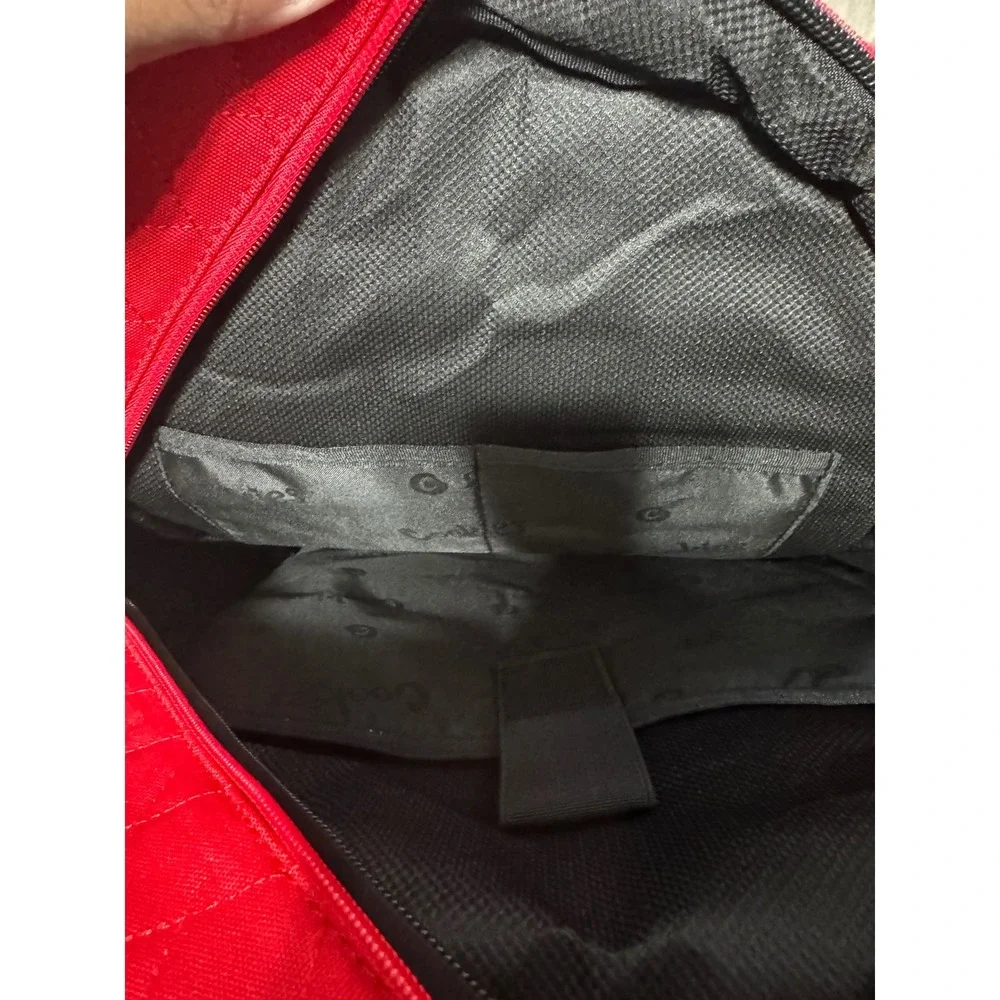 Cookies Smell Proof Quilted Backpack Red Diamond Stitch Laptop Bag